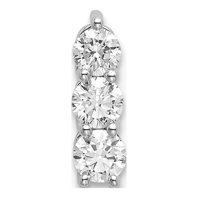 14K White Gold 1/3 ct tw Lab-Grown Diamond Slide Pendant