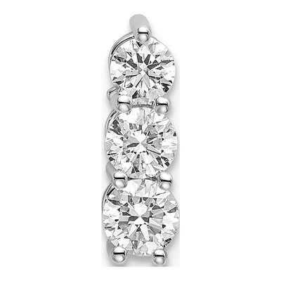 14K White Gold 1/2 ct tw Lab-Grown Diamond Slide Pendant