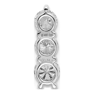 14K White Gold 3/4 ct tw Lab-Grown Diamond Slide Pendant – view 4