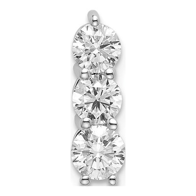 14K White Gold 3/4 ct tw Lab-Grown Diamond Slide Pendant