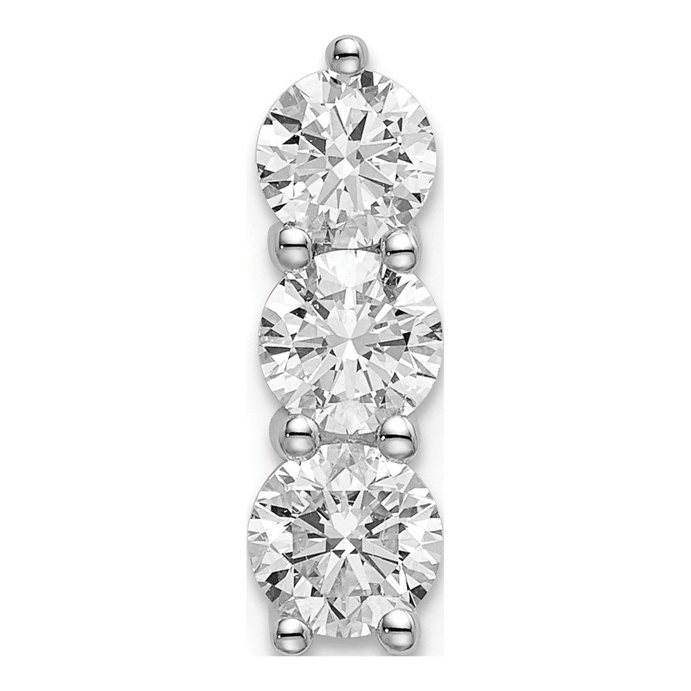 14K White Gold Lab Grown Diamond Slide Pendant