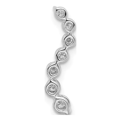 14K White Gold 1/4 ct tw Lab-Grown Diamond Slide Pendant – view 3