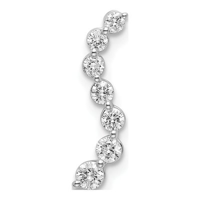 14K White Gold 1/4 ct tw Lab-Grown Diamond Slide Pendant