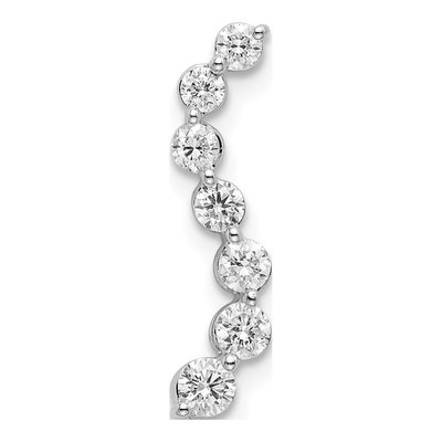 14K White Gold 1/3 ct tw Lab-Grown Diamond Slide Pendant