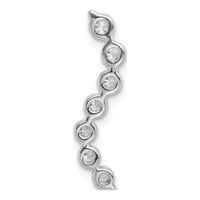 14K White Gold 1/2 ct tw Lab-Grown Diamond Curved Bar Slide Pendant – view 3