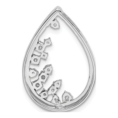 14K White Gold 1/3 ct tw Diamond Teardrop Slide Pendant – view 4