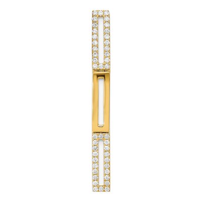 14K Yellow Gold 1/5 ct tw Diamond Rectangle Slide Pendant