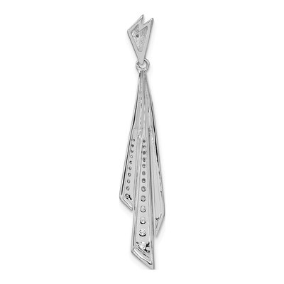 14K White Gold 1/4 ct tw Diamond Fancy Pendant – view 4