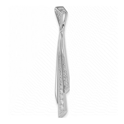 14K White Gold 1/4 ct tw Diamond Fancy Pendant – view 5