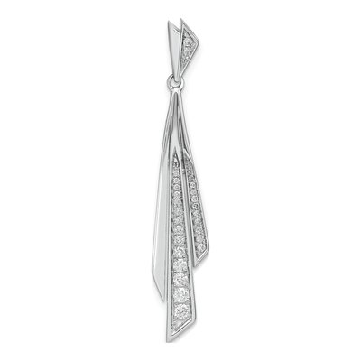14K White Gold 1/4 ct tw Diamond Fancy Pendant