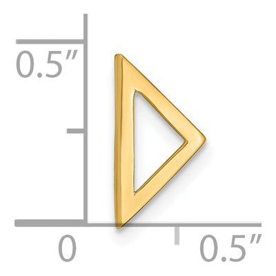 14K Yellow Gold Triangle Slide Pendant – view 4