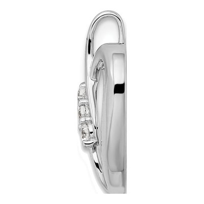 14K White Gold 1/10 ct tw Lab-Grown Diamond Open Heart Pendant – view 3