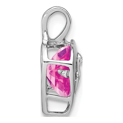 14K White Gold Diamond MOM Heart Pendant – view 2