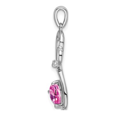 14K White Gold Diamond Heart Pendant – view 2