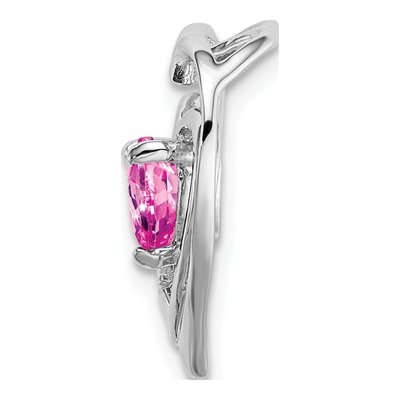 14K White Gold Diamond Heart Pendant – view 3