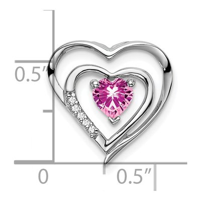14K White Gold Diamond Heart Pendant – view 4
