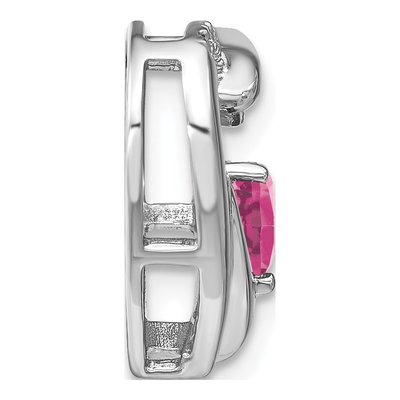 Sterling Silver 1/20 ct tw Diamond Heart Pendant – view 3