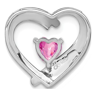 Sterling Silver 1/20 ct tw Diamond Heart Pendant – view 5