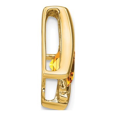 10K Yellow Gold Citrine & Diamond Slide Pendant – view 3