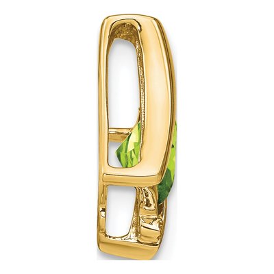 10K Yellow Gold Peridot & Diamond Slide Pendant – view 3