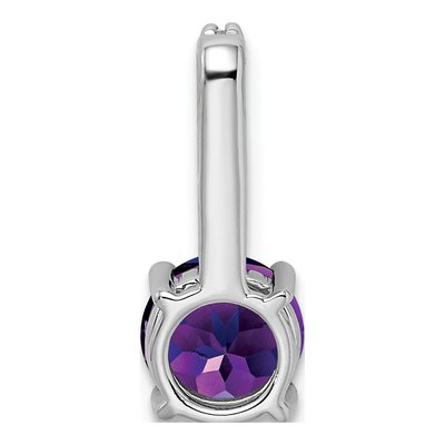 14K White Gold 1/8 ct tw Amethyst & Diamond Slide Pendant – view 4