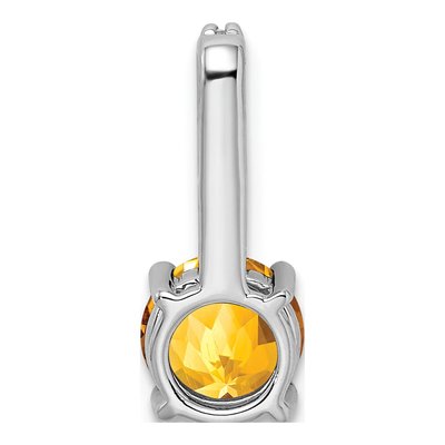 14K White Gold 1/8 ct tw Citrine & Diamond Slide Pendant – view 4