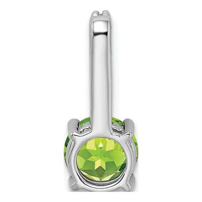 14K White Gold 1/8 ct tw Peridot & Diamond Slide Pendant – view 4