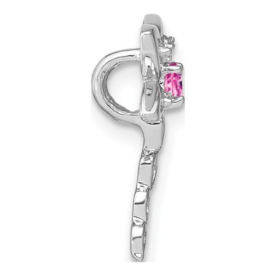 14K White Gold Diamond Dragonfly Slide Pendant – view 2