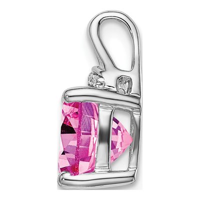 14K White Gold Diamond Pendant – view 2