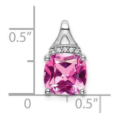 14K White Gold Diamond Pendant – view 3
