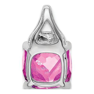 14K White Gold Diamond Pendant – view 4