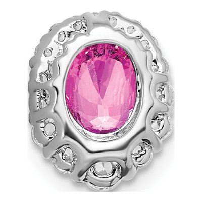 14K White Gold 1/3 ct tw Diamond Halo Slide Pendant – view 3