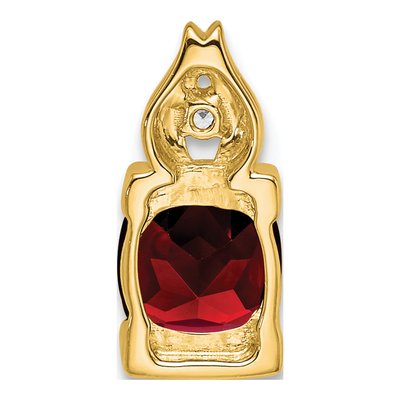 14K Yellow Gold Garnet & Diamond Slide Pendant – view 4