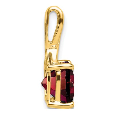 14K Yellow Gold Garnet & Diamond Slide Pendant – view 3