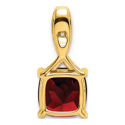 14K Yellow Gold Garnet & Diamond Slide Pendant – view 5
