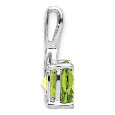 14K White Gold Peridot & Diamond Slide Pendant – view 2