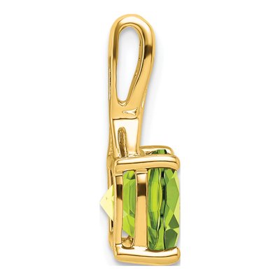 14K Yellow Gold Peridot & Diamond Slide Pendant – view 3