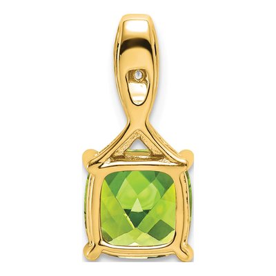 14K Yellow Gold Peridot & Diamond Slide Pendant – view 5