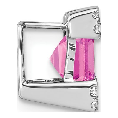 14K White Gold 1/10 ct tw Diamond Slide Pendant – view 2