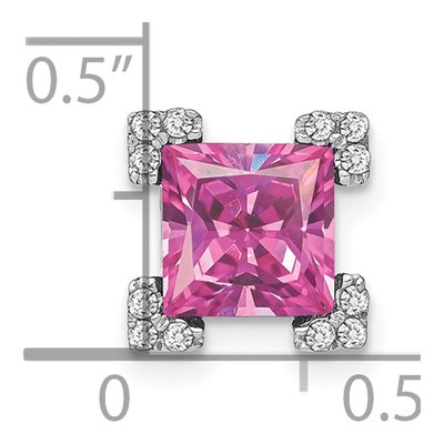 14K White Gold 1/10 ct tw Diamond Slide Pendant – view 3