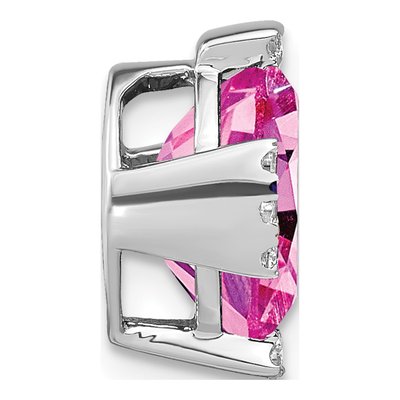 14K White Gold 1/8 ct tw Diamond Slide Pendant – view 2