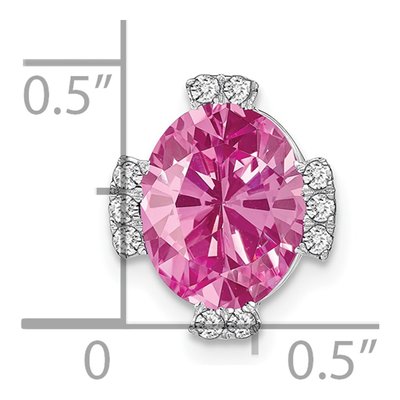 14K White Gold 1/8 ct tw Diamond Slide Pendant – view 3