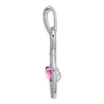 14K White Gold 0.4 ct tw Diamond Slide Pendant – view 2