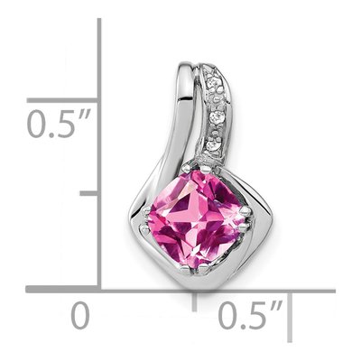 14K White Gold Diamond Slide Pendant – view 2