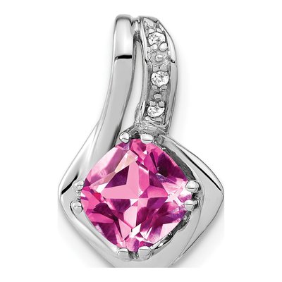14K White Gold Diamond Slide Pendant