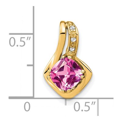 14K Yellow Gold Diamond Slide Pendant – view 2