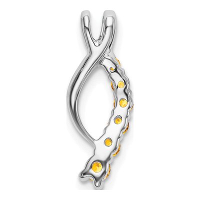 14K White Gold Citrine Graduated Journey Slide Pendant – view 4