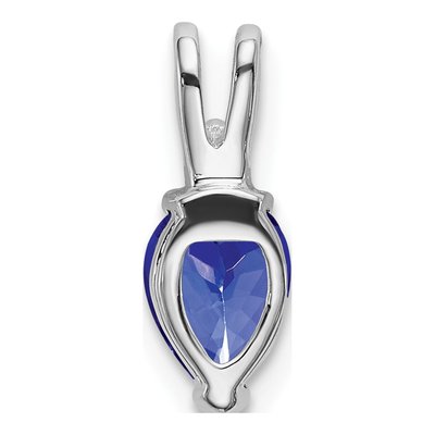 14K White Gold Tanzanite & Diamond Pear Pendant – view 5
