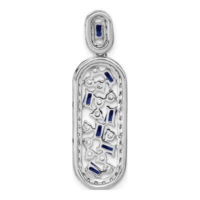 14K White Gold 0.6 ct tw Sapphire & Diamond Slide Pendant – view 4