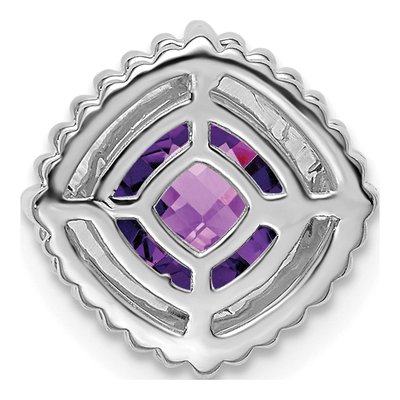 14K White Gold Amethyst Slide Pendant – view 4